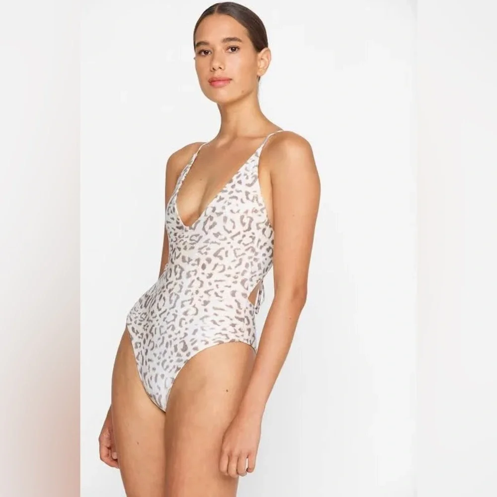 NWT Mikoh Thalia Roam Leopard Print One Piece Swim Swimsuit Sz M - Picture 10 of 11
